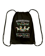 When We Rides Horses Together Drawstring Bag thumbnail