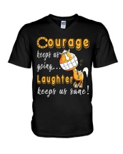 Laughter Keeps Us Sane V-Neck T-Shirt thumbnail