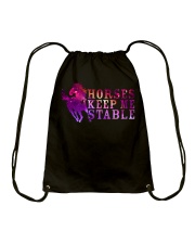 Horses Keep Me Stable Drawstring Bag tile