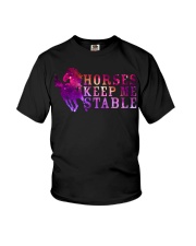 Horses Keep Me Stable Youth T-Shirt tile