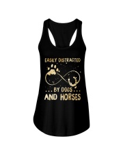 Dogs And Horses Ladies Flowy Tank tile