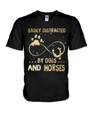 Dogs And Horses V-Neck T-Shirt tile