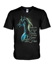 May My Heart Be Brave V-Neck T-Shirt tile