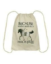 Because When I Ride Drawstring Bag tile