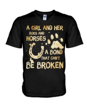 Dogs and Horses V-Neck T-Shirt thumbnail