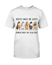 Horses Make Me Happy Classic T-Shirt tile
