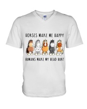 Horses Make Me Happy V-Neck T-Shirt tile