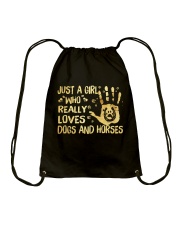 Dogs And Horses Drawstring Bag thumbnail
