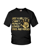 Dogs And Horses Youth T-Shirt thumbnail