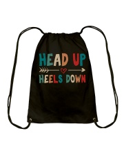 Head Up Heels Down Drawstring Bag thumbnail