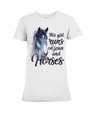 Jesus And Horses Premium Fit Ladies Tee tile