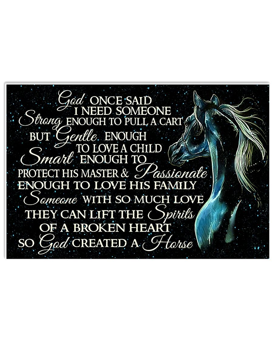 God Created A Horse 17x11 Poster