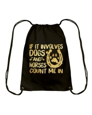 Dogs And Horses Drawstring Bag thumbnail