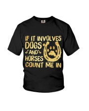 Dogs And Horses Youth T-Shirt thumbnail