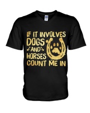 Dogs And Horses V-Neck T-Shirt thumbnail