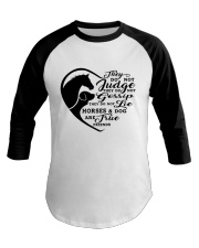 Horses And Dogs Baseball Tee front