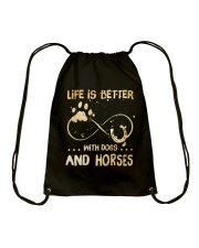 Dogs And Horses Drawstring Bag thumbnail