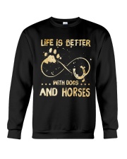 Dogs And Horses Crewneck Sweatshirt thumbnail