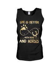 Dogs And Horses Unisex Tank thumbnail