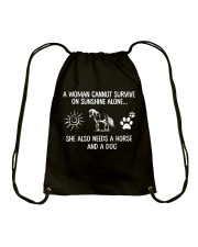 Horse And Dog Drawstring Bag tile