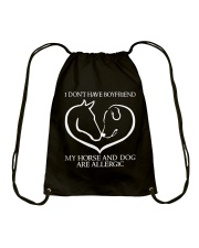 My Horse And Dog Are Allergic Drawstring Bag thumbnail