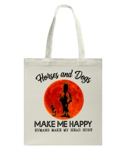 Horses And Dogs Make Me Happy Tote Bag tile