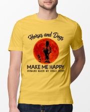 Horses And Dogs Make Me Happy Classic T-Shirt lifestyle-mens-crewneck-front-13