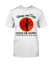 Horses And Dogs Make Me Happy Premium Fit Mens Tee tile
