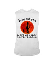 Horses And Dogs Make Me Happy Sleeveless Tee tile