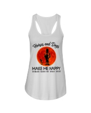 Horses And Dogs Make Me Happy Ladies Flowy Tank tile