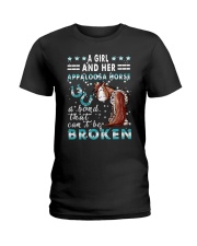 A Girl And Her Appaloosa Horse Ladies T-Shirt tile