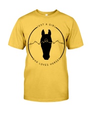 A Girl Loves Horses Classic T-Shirt front