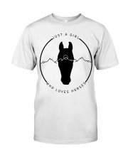 A Girl Loves Horses Classic T-Shirt tile