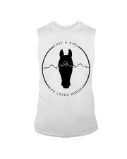 A Girl Loves Horses Sleeveless Tee tile
