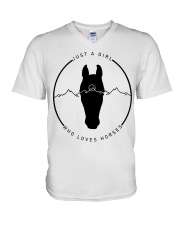 A Girl Loves Horses V-Neck T-Shirt tile