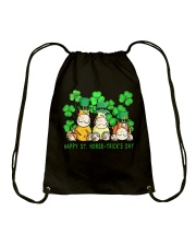 Happy St Horse Trick's Day Drawstring Bag thumbnail