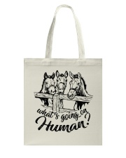 What's Going On Human Tote Bag tile