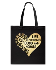 Dogs And Horses Tote Bag thumbnail