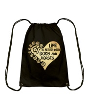 Dogs And Horses Drawstring Bag thumbnail