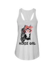 Horse Girl Ladies Flowy Tank tile