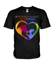 Boyfriend Is Allergic V-Neck T-Shirt tile