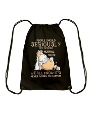 Stop Expecting Normal From Me Drawstring Bag thumbnail