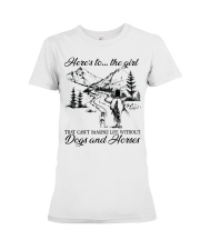 Dogs And Horses Premium Fit Ladies Tee tile