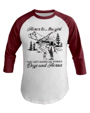 Dogs And Horses Baseball Tee tile