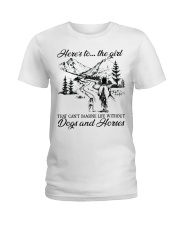 Dogs And Horses Ladies T-Shirt tile