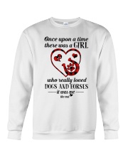 Dogs And Horses Crewneck Sweatshirt tile