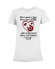 Dogs And Horses Premium Fit Ladies Tee tile