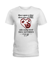 Dogs And Horses Ladies T-Shirt tile