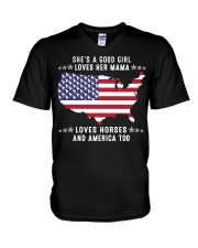 She Is A Good Girl V-Neck T-Shirt thumbnail