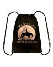 She Lived Happily Drawstring Bag thumbnail
